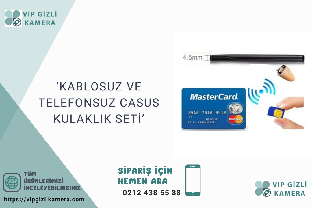 Kablosuz ve Telefonsuz Casus Kulaklik Seti